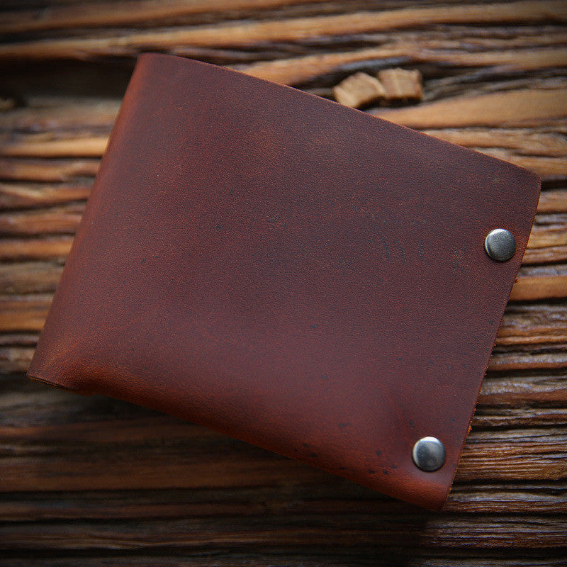 Cowhide Leather Bi-Fold Wallet