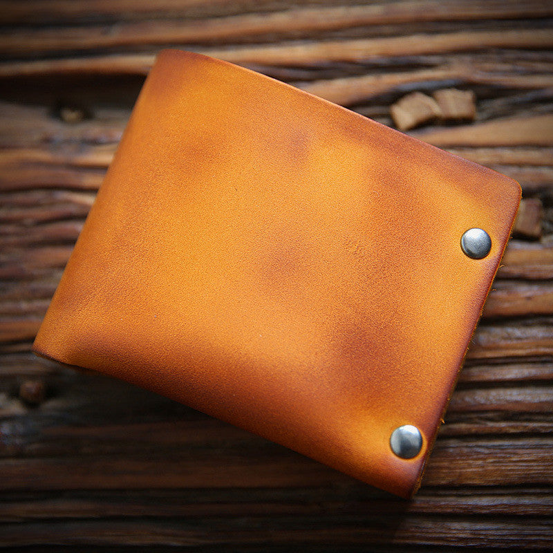 Cowhide Leather Bi-Fold Wallet