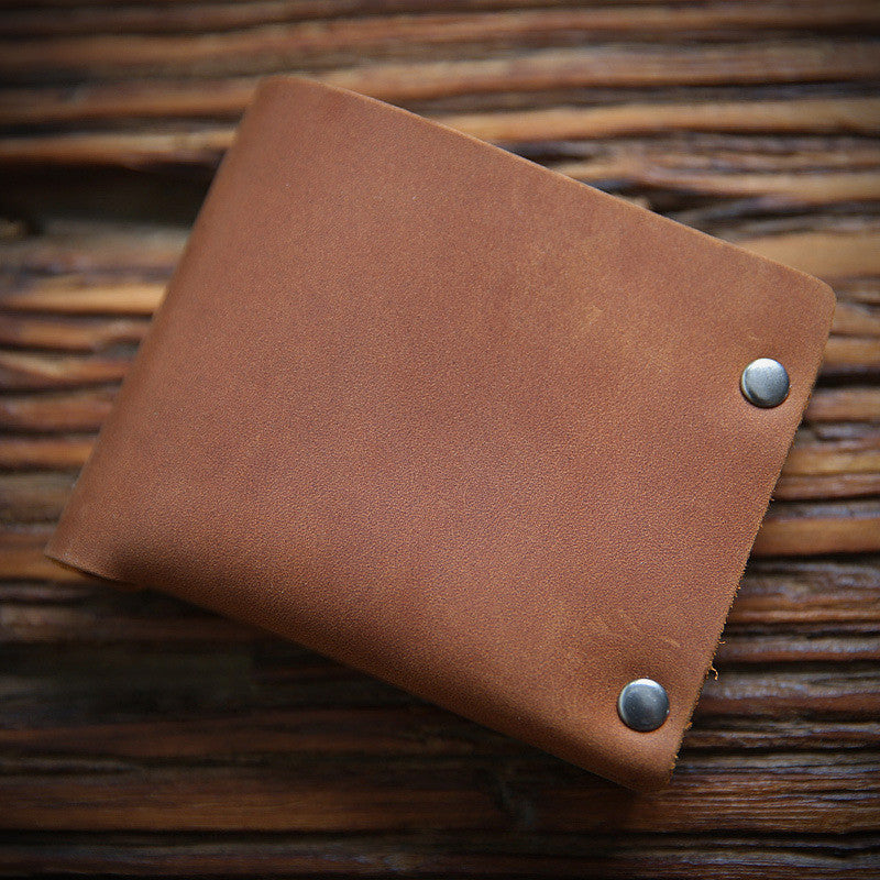 Cowhide Leather Bi-Fold Wallet