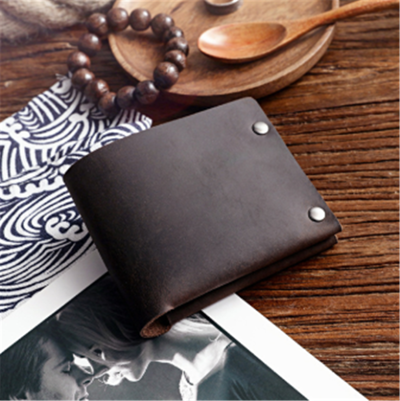 Cowhide Leather Bi-Fold Wallet