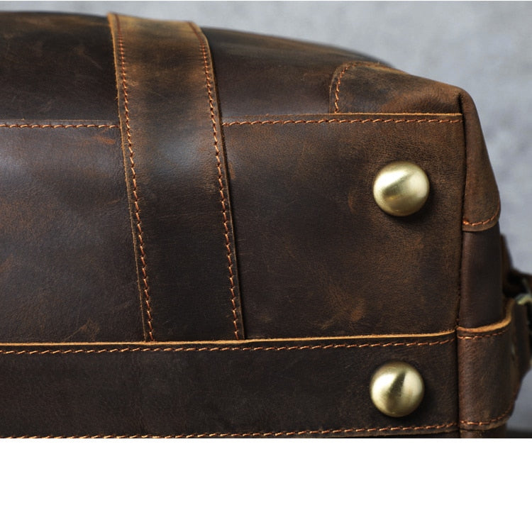 Vintage Voyager - Full Grain Leather Duffle Bag