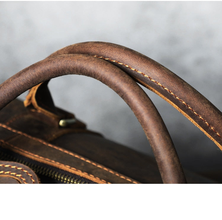 Vintage Voyager - Full Grain Leather Duffle Bag