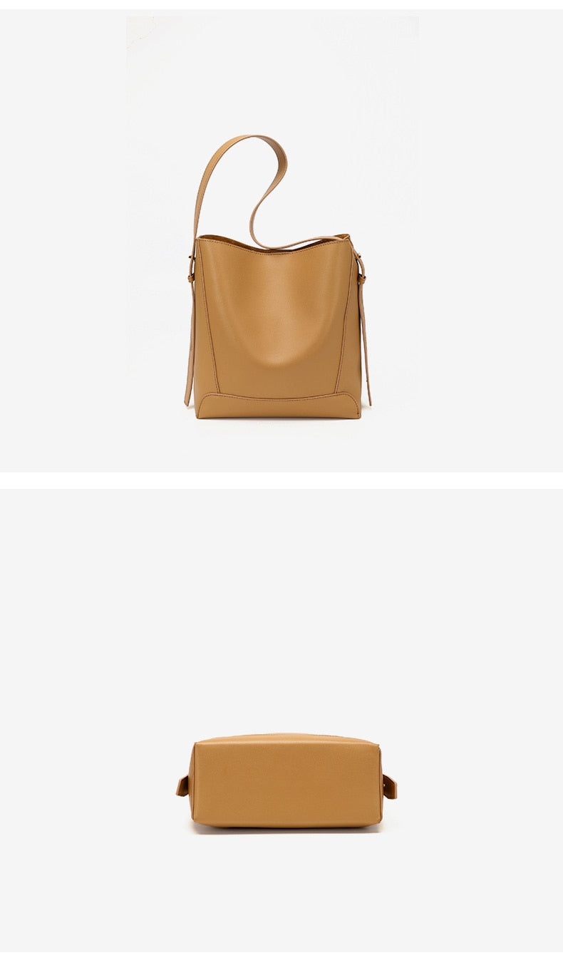 Urban Chic Leather Bucket Bag