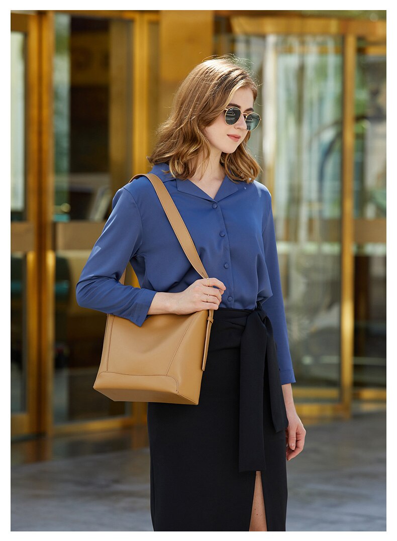 Urban Chic Leather Bucket Bag