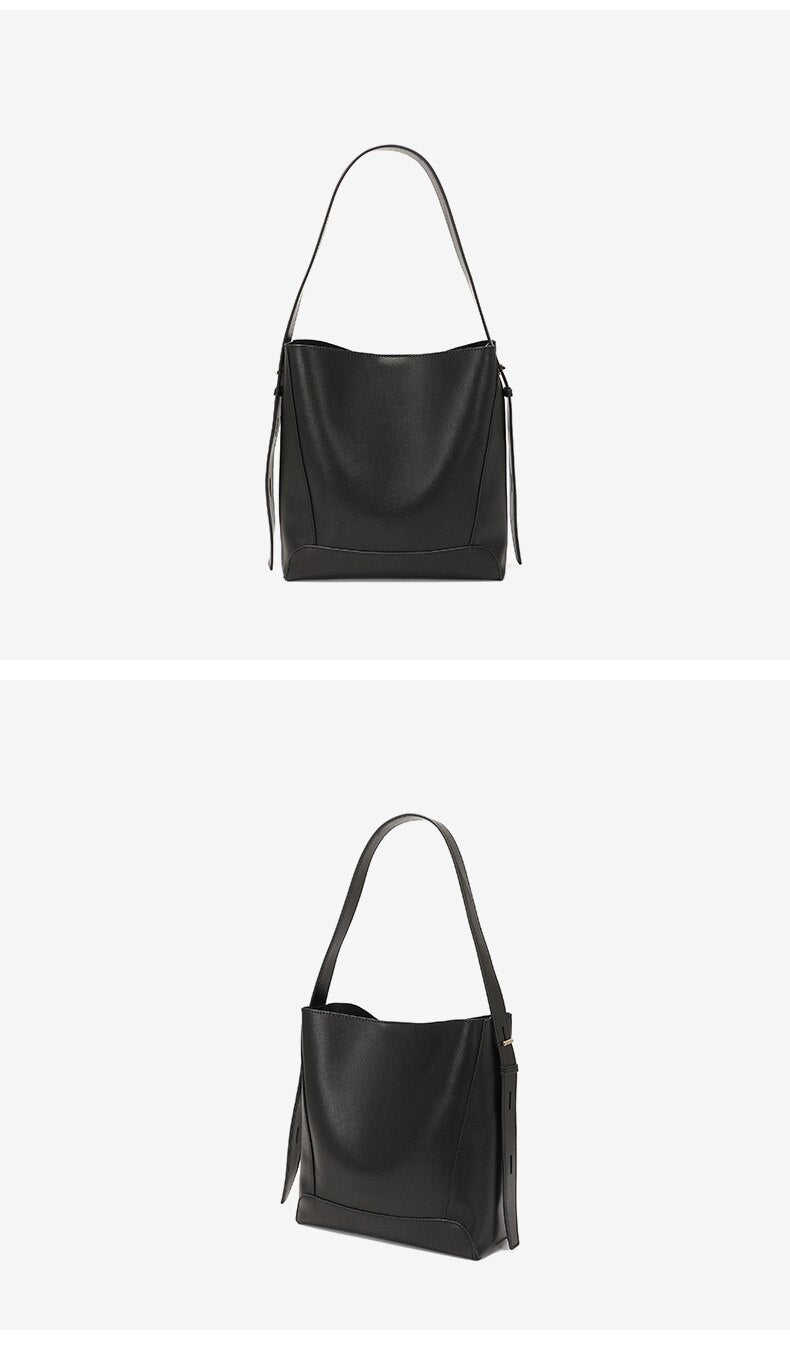 Urban Chic Leather Bucket Bag