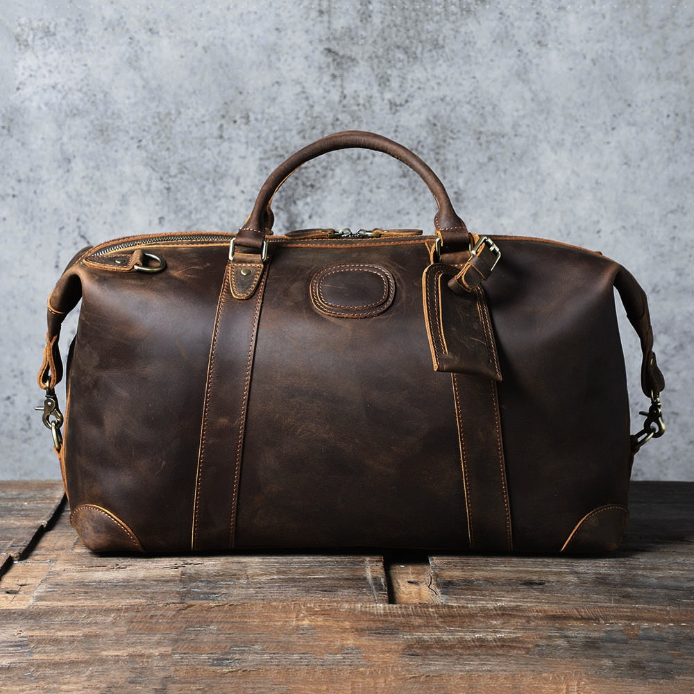 Vintage Voyager - Full Grain Leather Duffle Bag