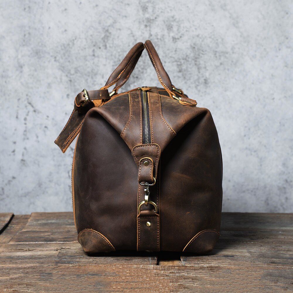 Vintage Voyager - Full Grain Leather Duffle Bag