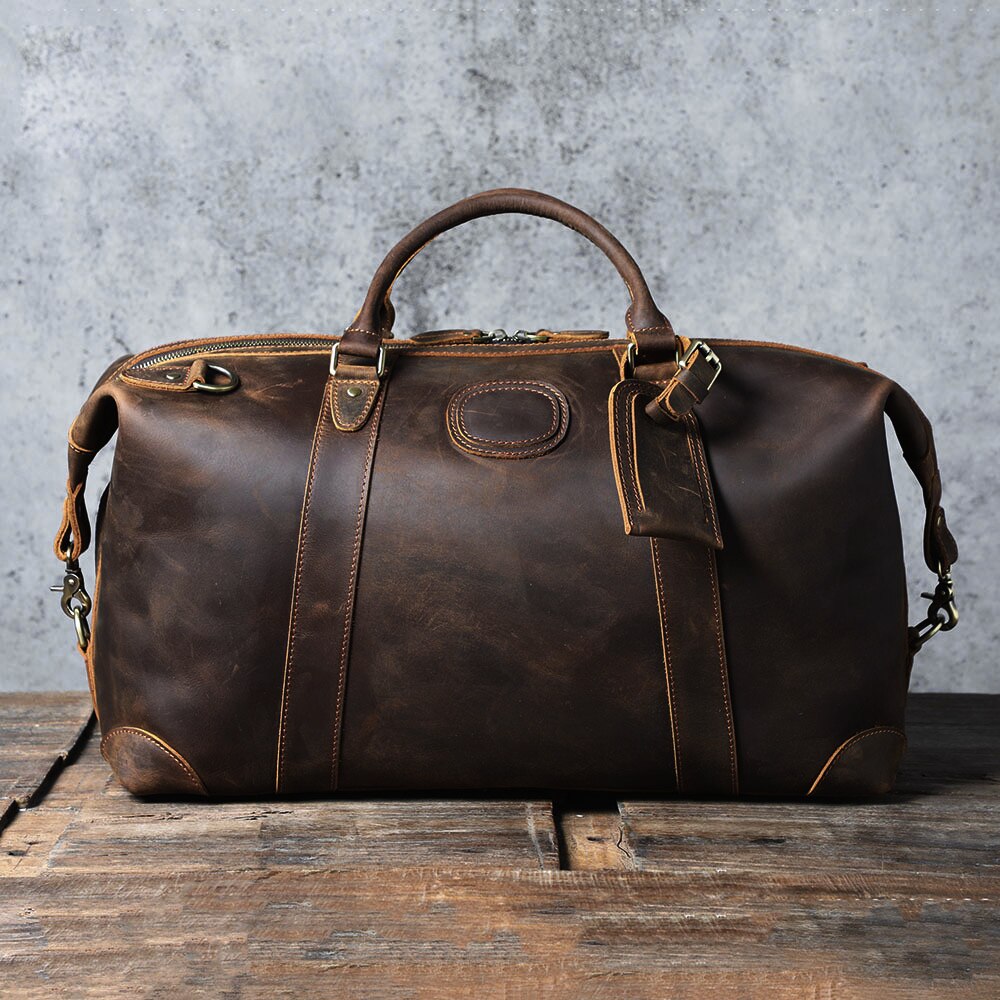 Vintage Voyager - Full Grain Leather Duffle Bag