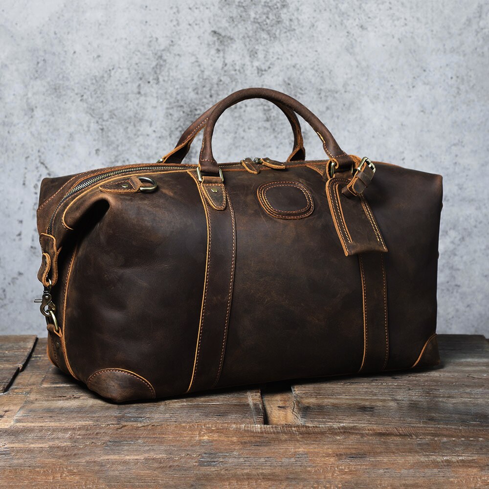 Vintage Voyager - Full Grain Leather Duffle Bag