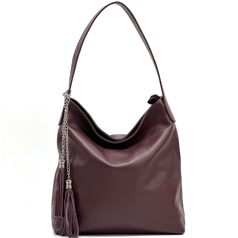 Prudenzia leather shoulder bag