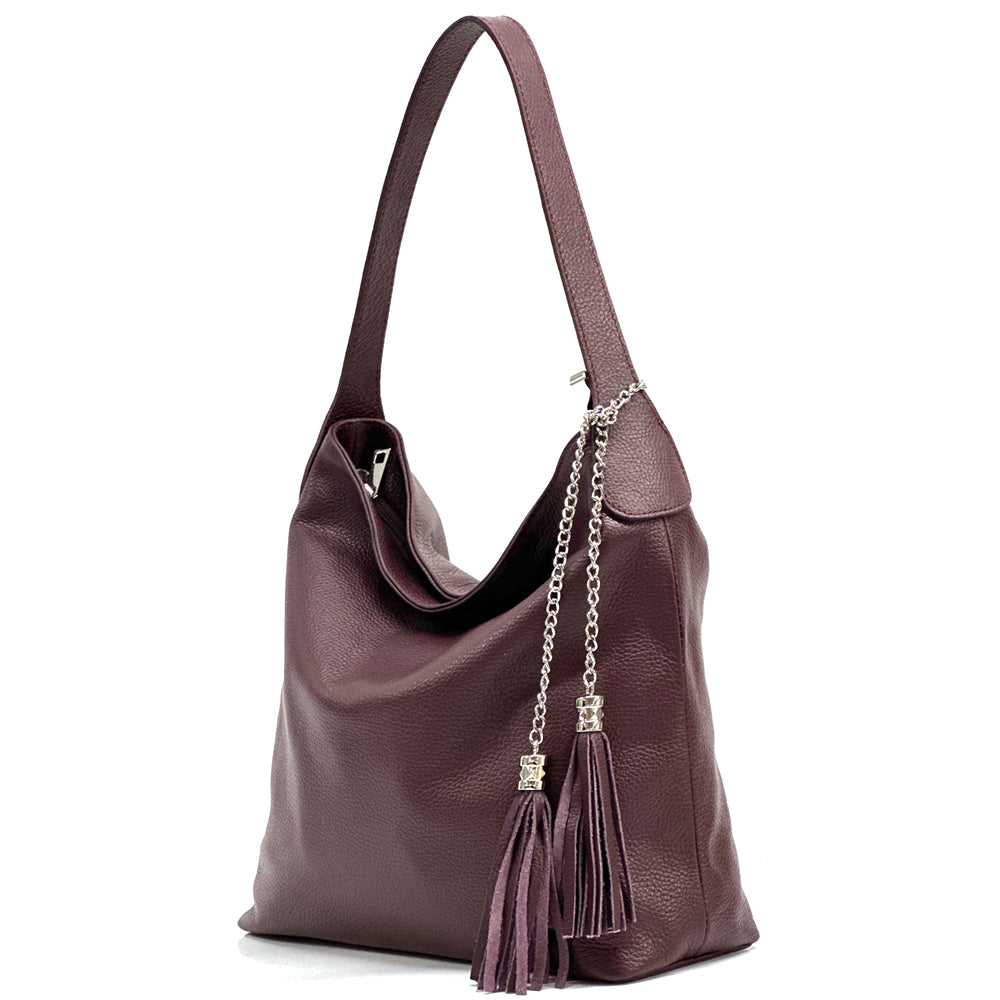 Prudenzia leather shoulder bag