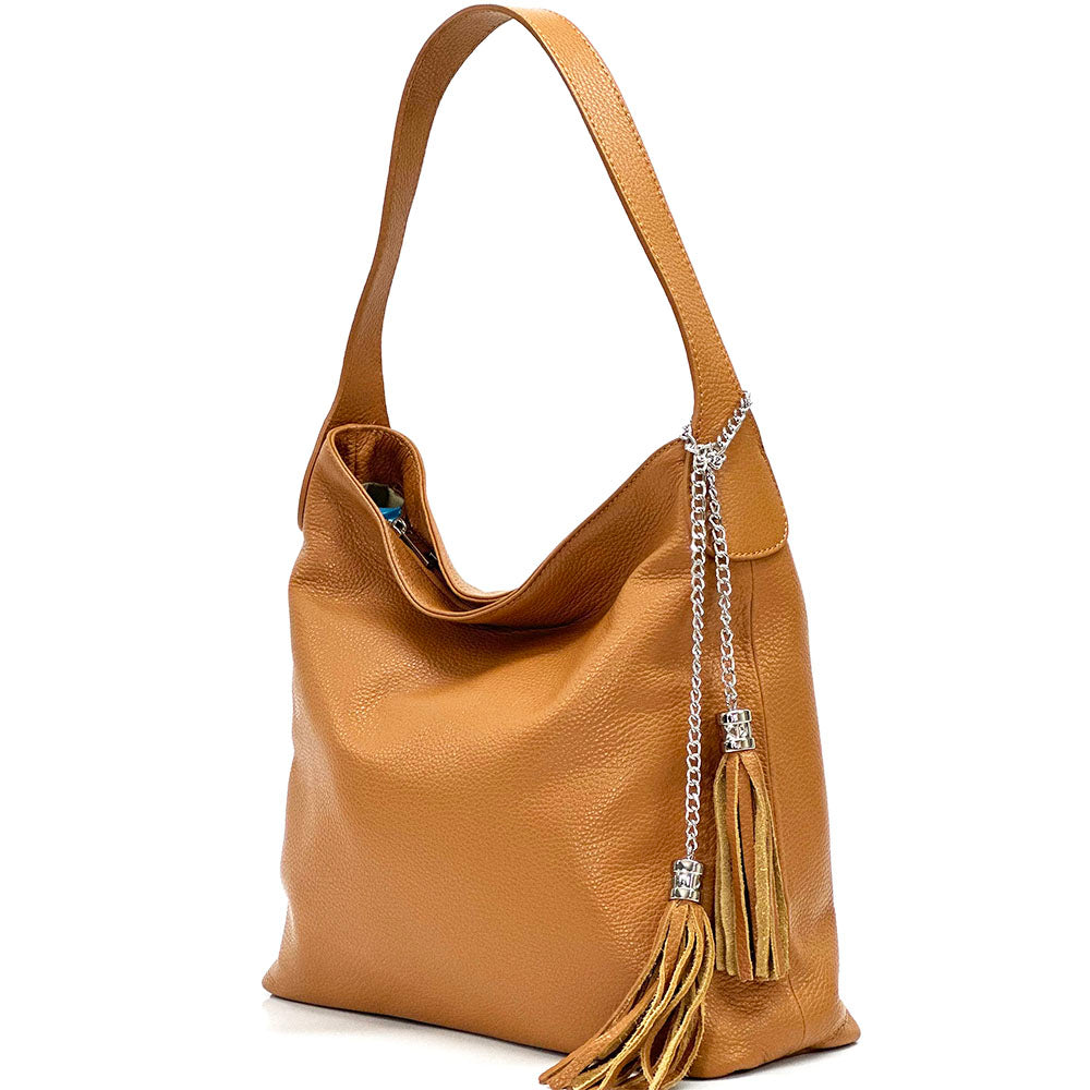 Prudenzia leather shoulder bag