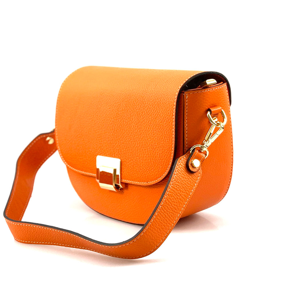 Shoulder flap bag Luna by cow leather