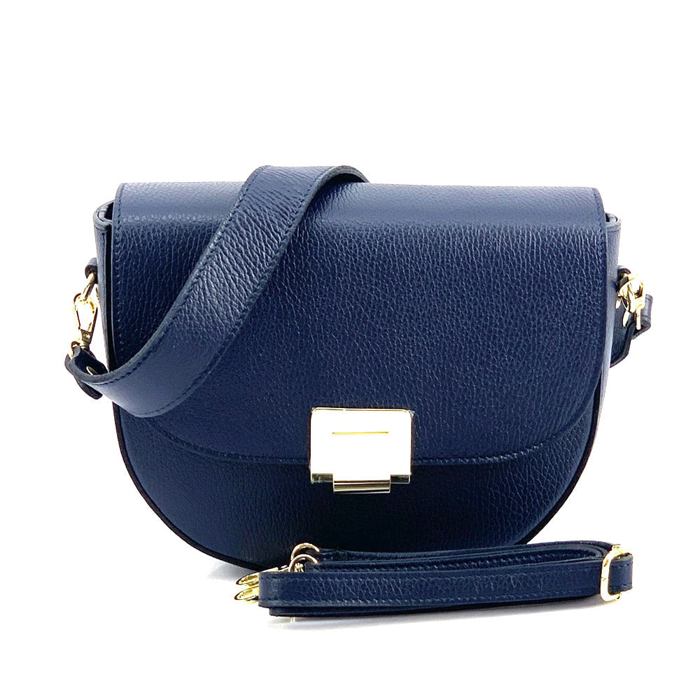 Shoulder flap bag Luna by cow leather