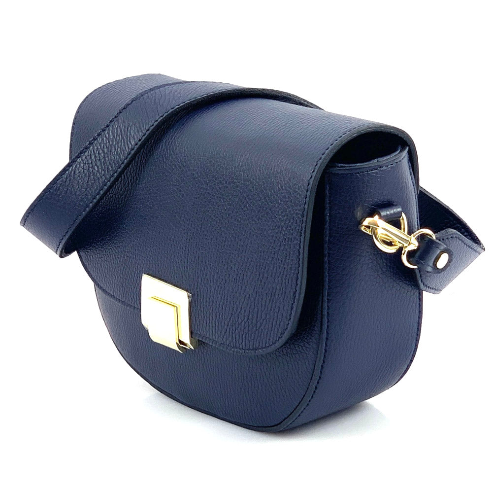 Shoulder flap bag Luna by cow leather