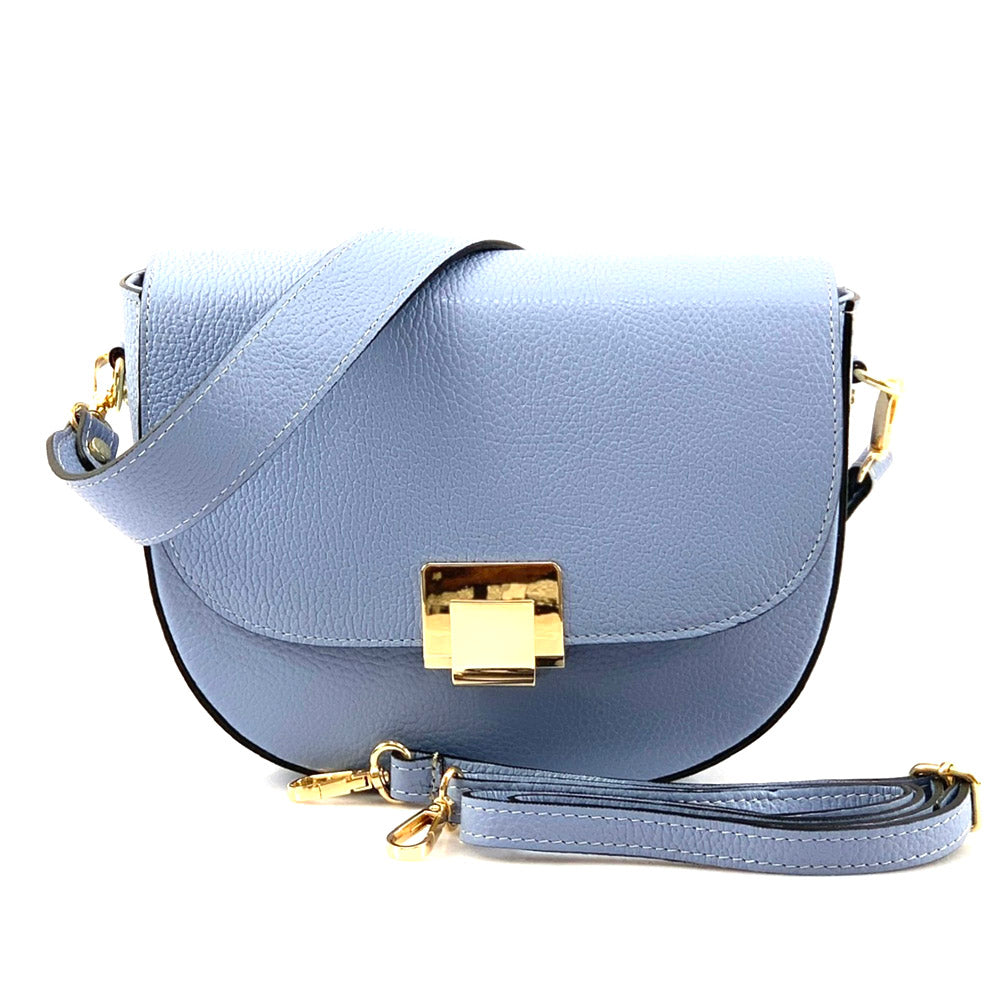 Shoulder flap bag Luna by cow leather