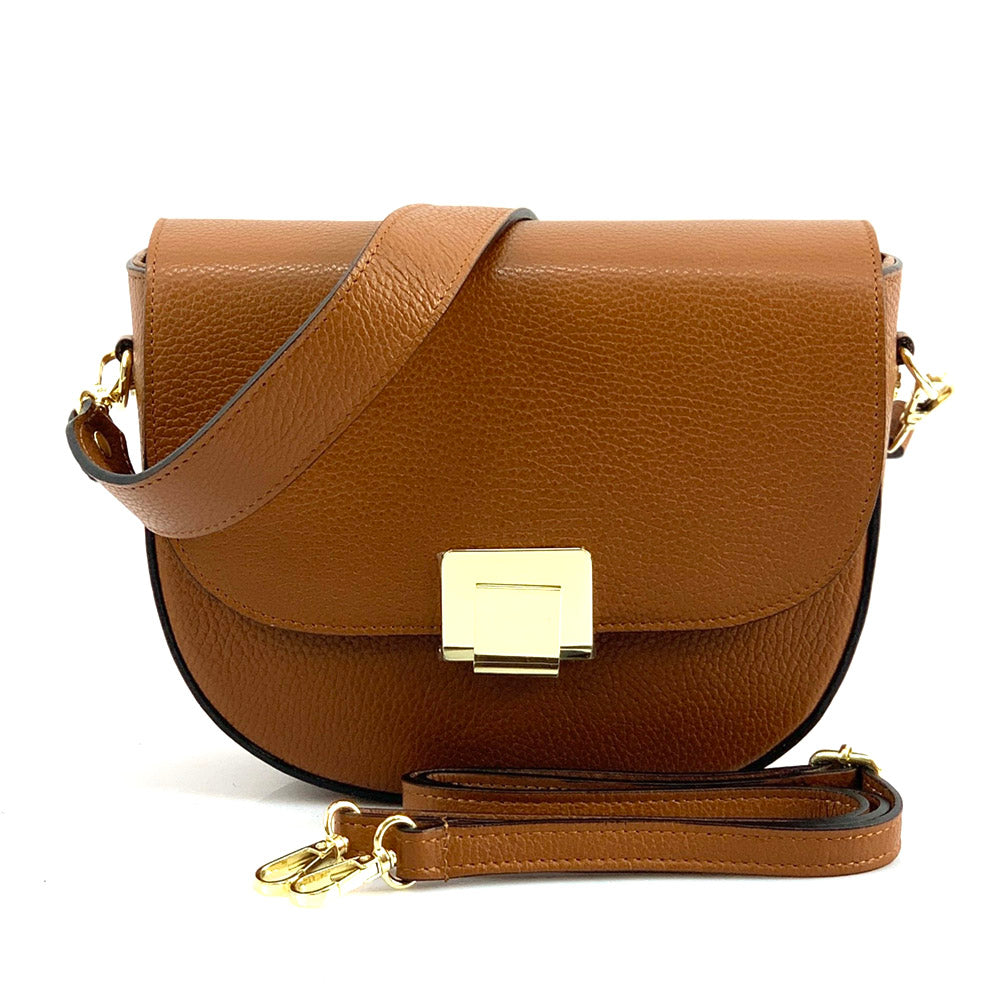 Shoulder flap bag Luna by cow leather