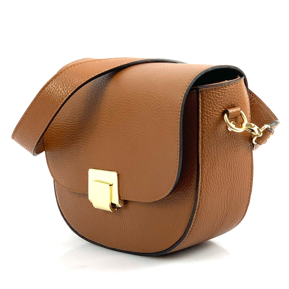 Shoulder flap bag Luna by cow leather