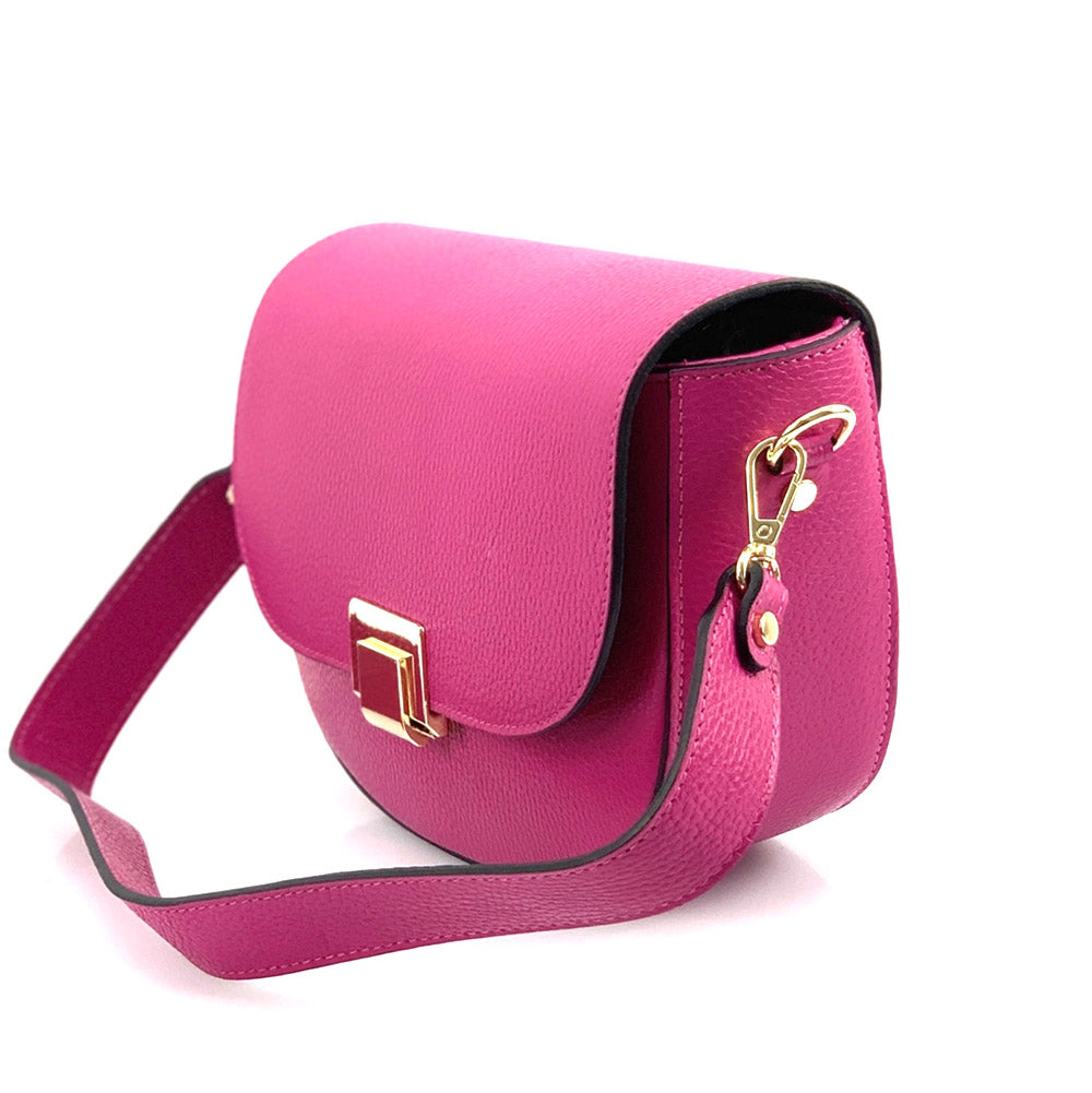 Shoulder flap bag Luna by cow leather