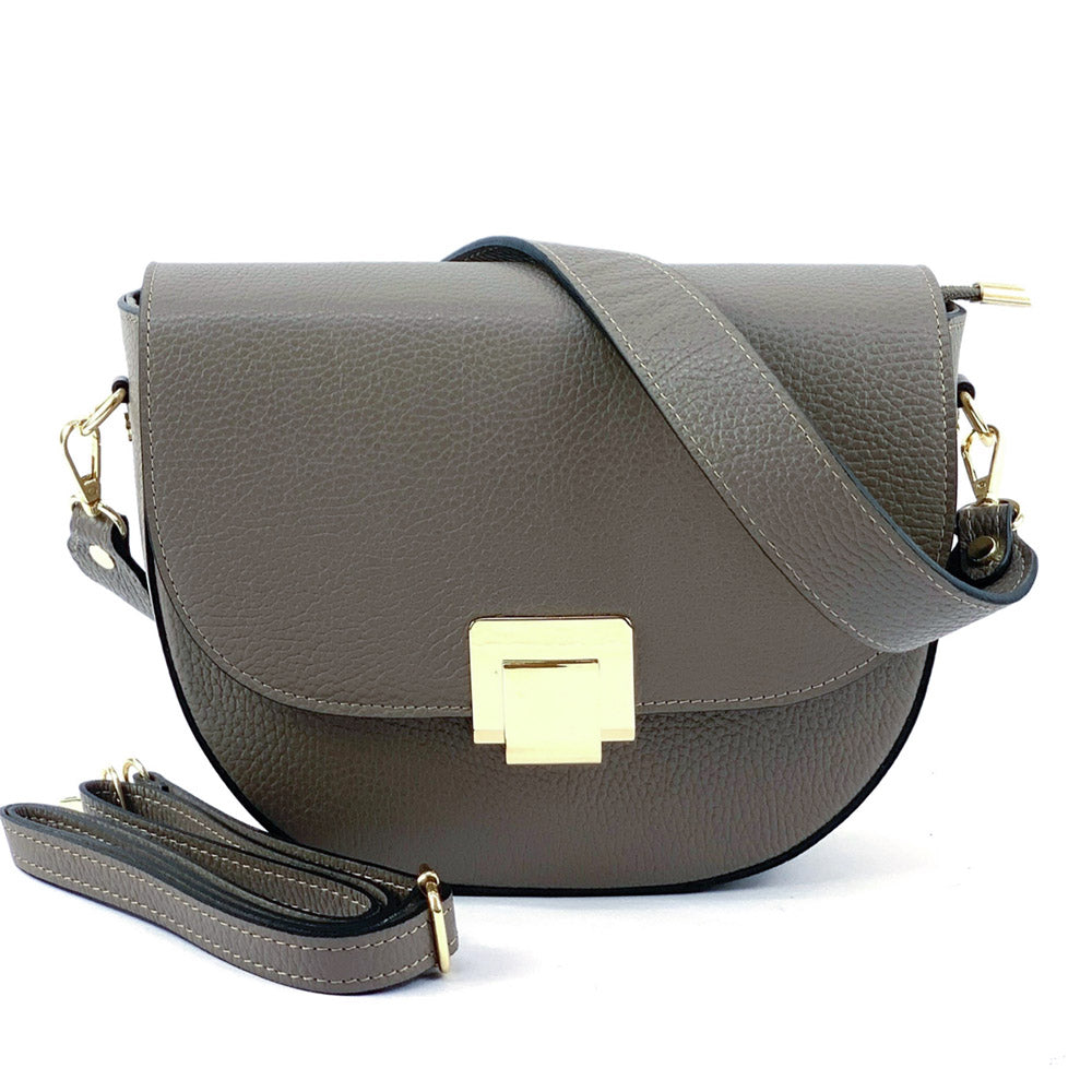 Shoulder flap bag Luna by cow leather