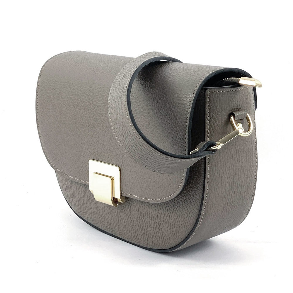 Shoulder flap bag Luna by cow leather