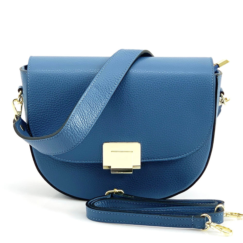 Shoulder flap bag Luna by cow leather