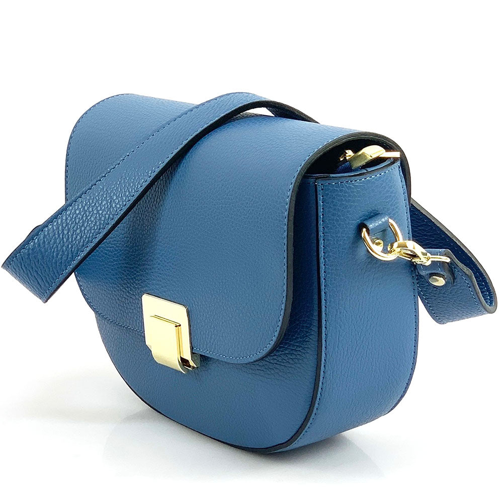 Shoulder flap bag Luna by cow leather