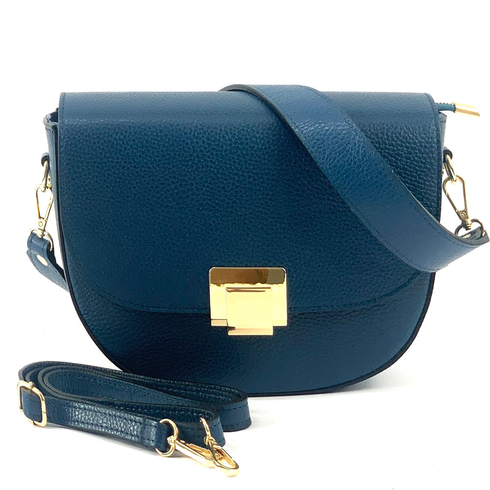 Shoulder flap bag Luna by cow leather