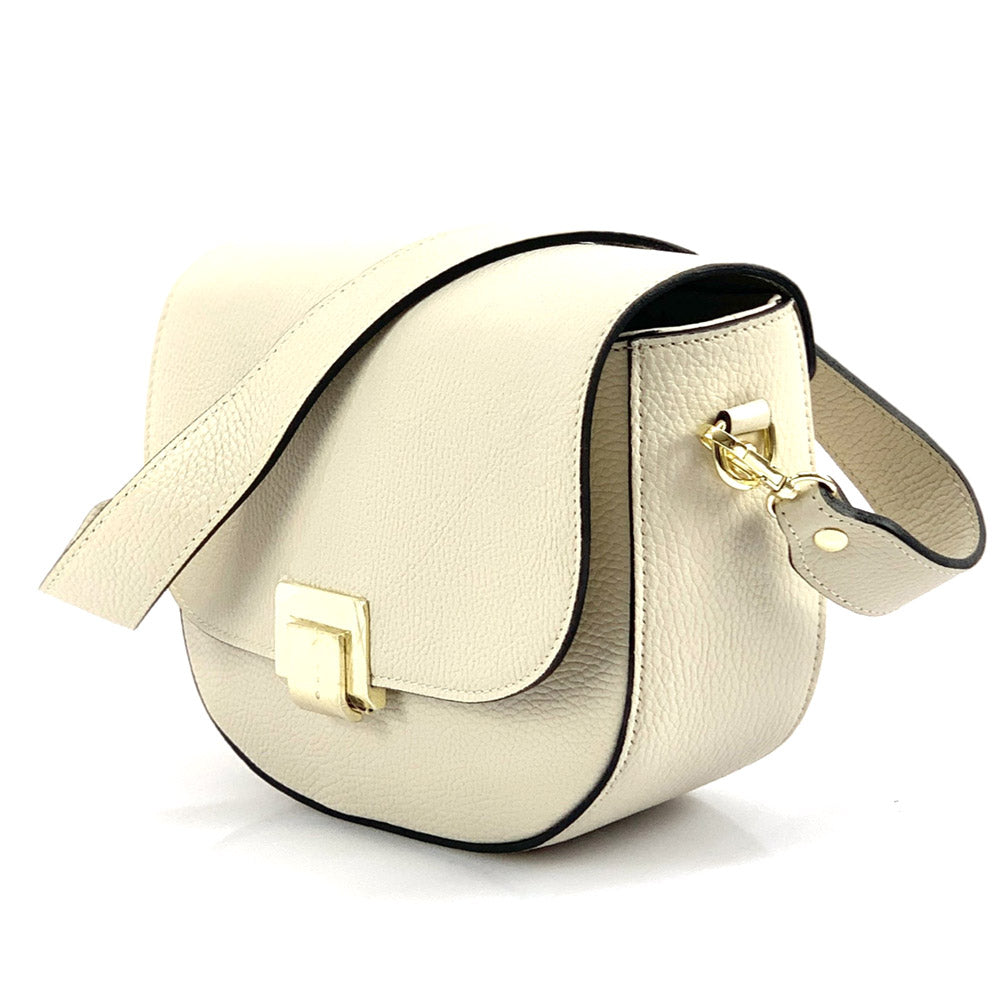 Shoulder flap bag Luna by cow leather