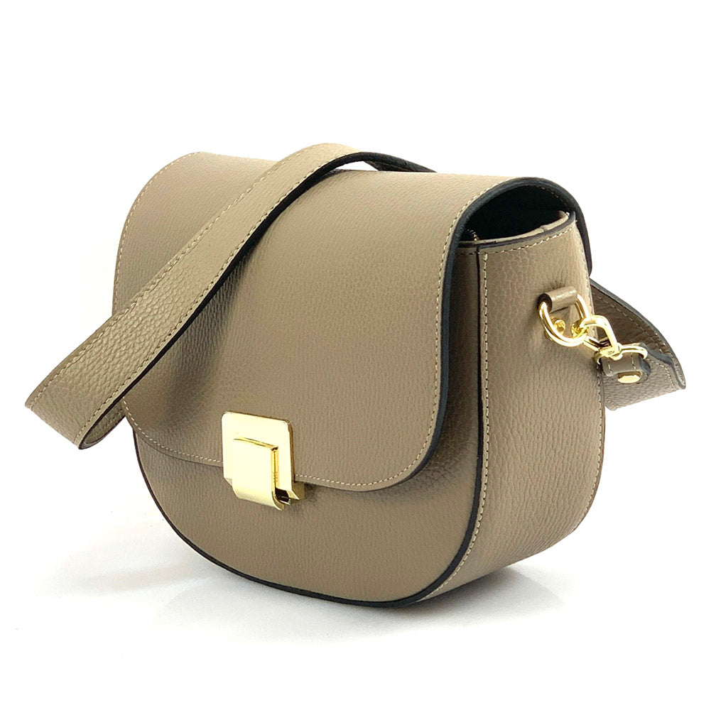 Shoulder flap bag Luna by cow leather