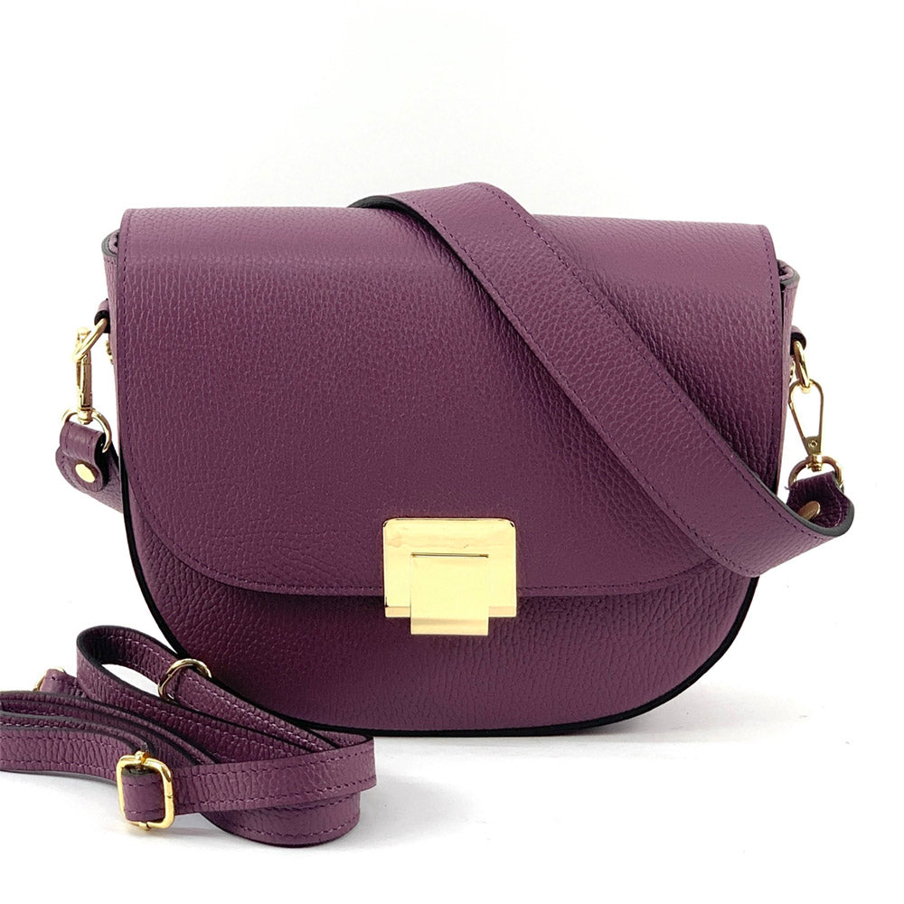 Shoulder flap bag Luna by cow leather