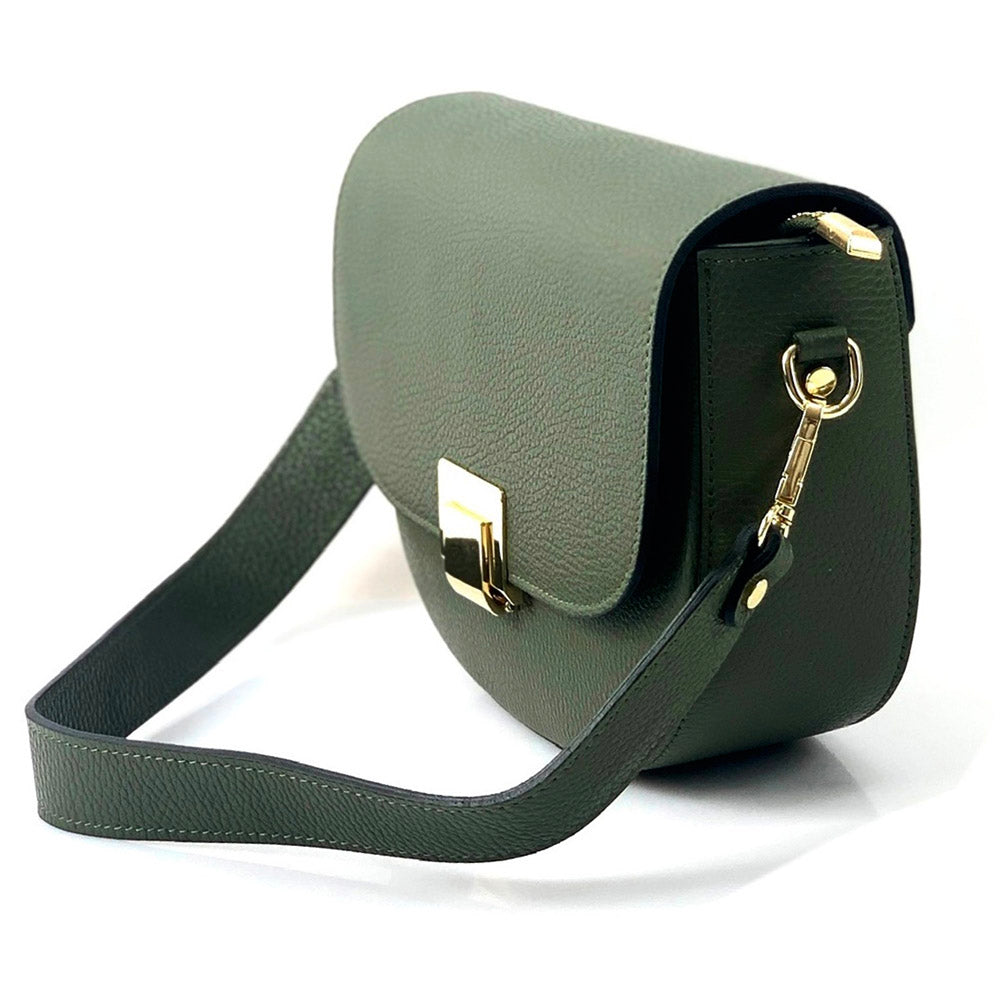 Shoulder flap bag Luna by cow leather