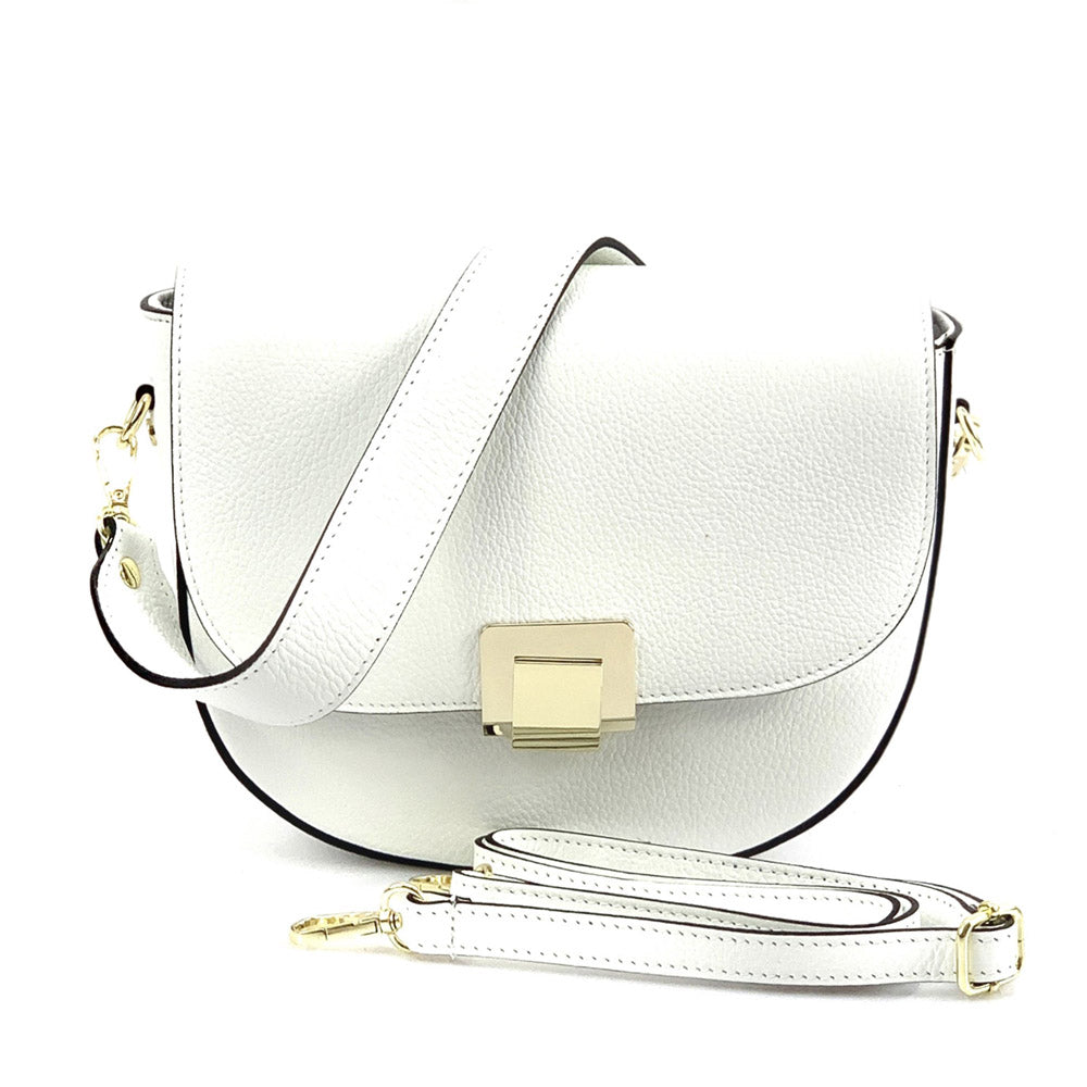 Shoulder flap bag Luna by cow leather