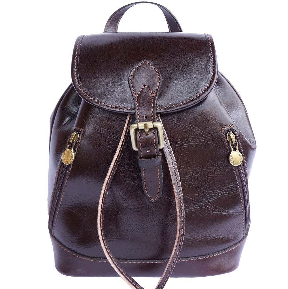 Luminosa Leather Backpack purse