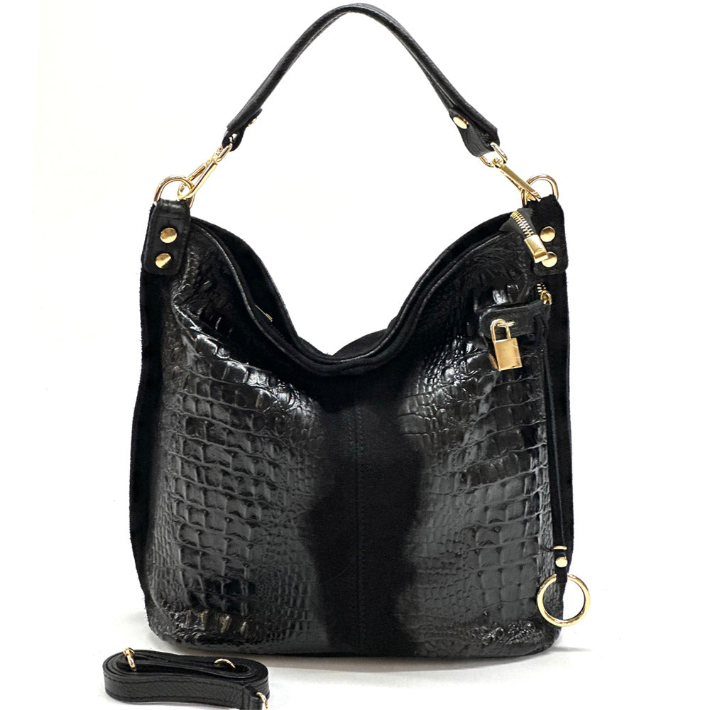 Selene S leather Hobo bag