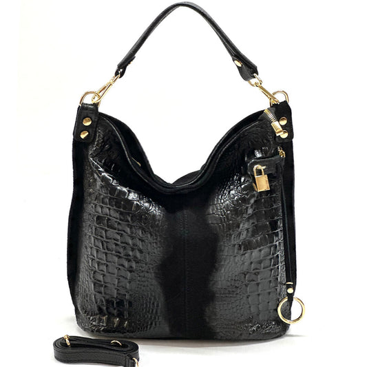 Selene S leather Hobo bag