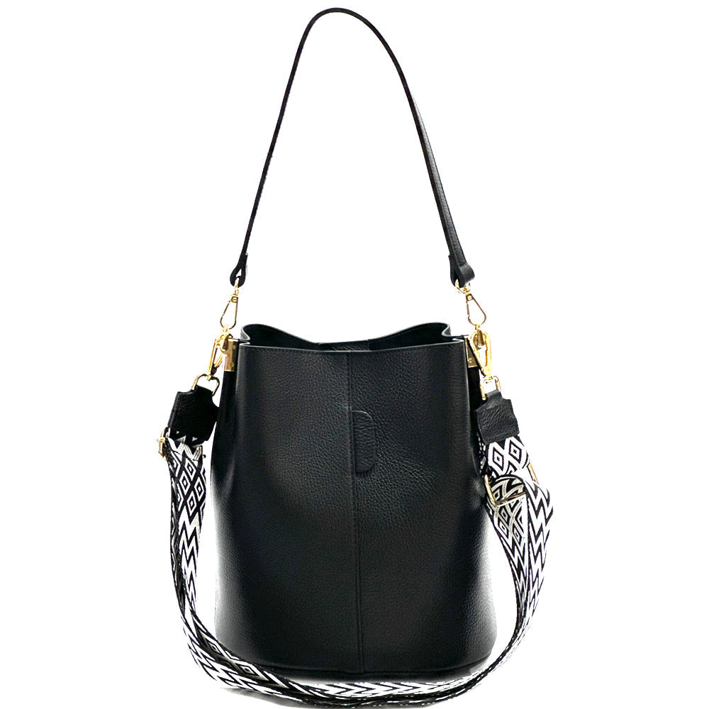 Maddalena GM leather bucket bag