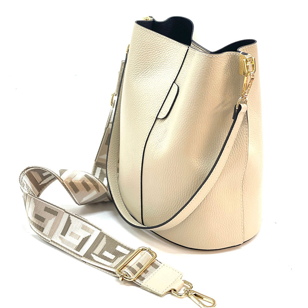 Maddalena GM leather bucket bag