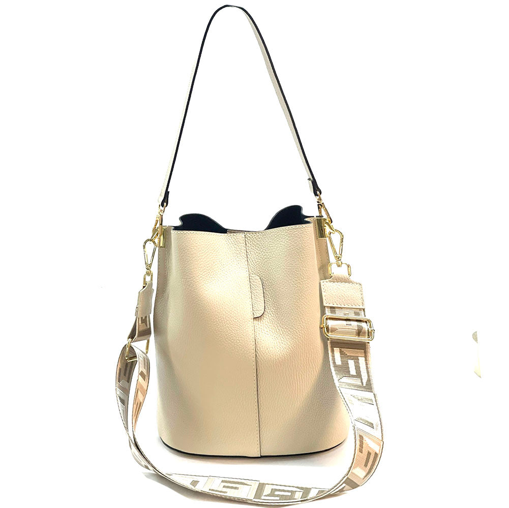 Maddalena GM leather bucket bag