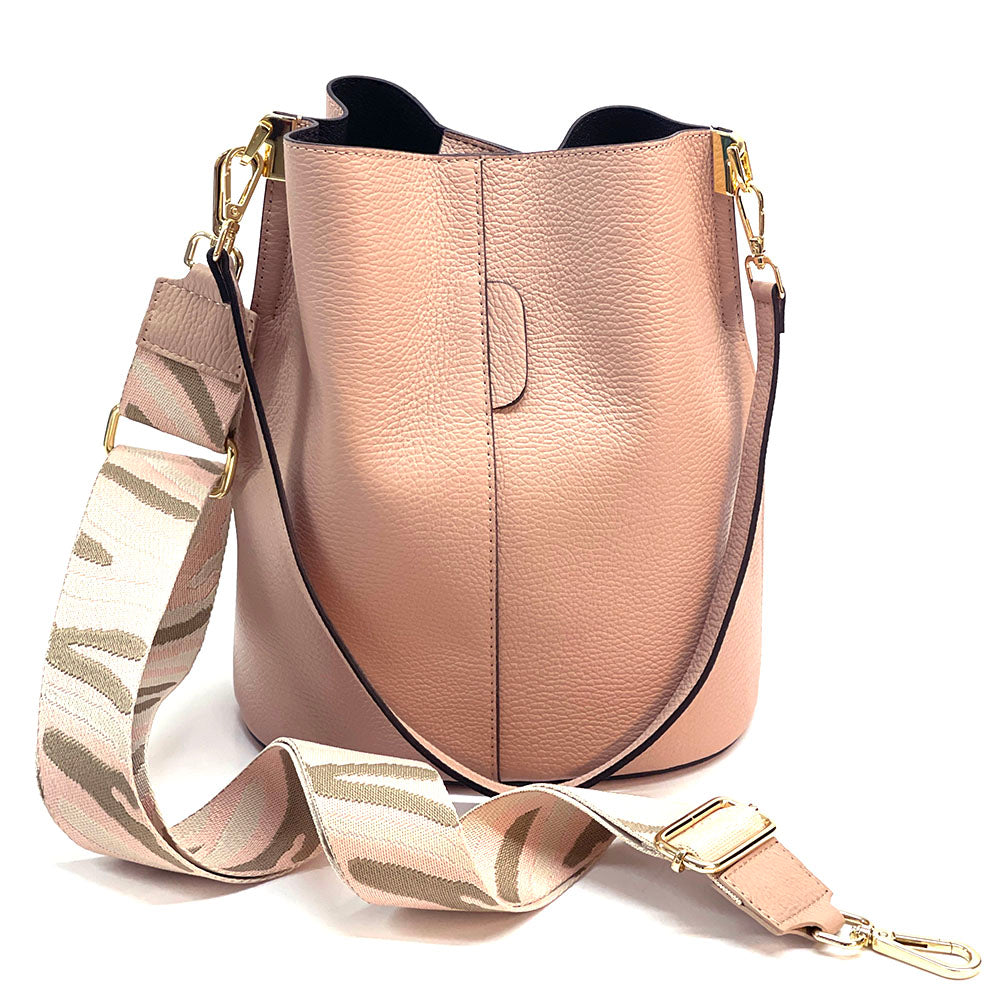 Maddalena GM leather bucket bag