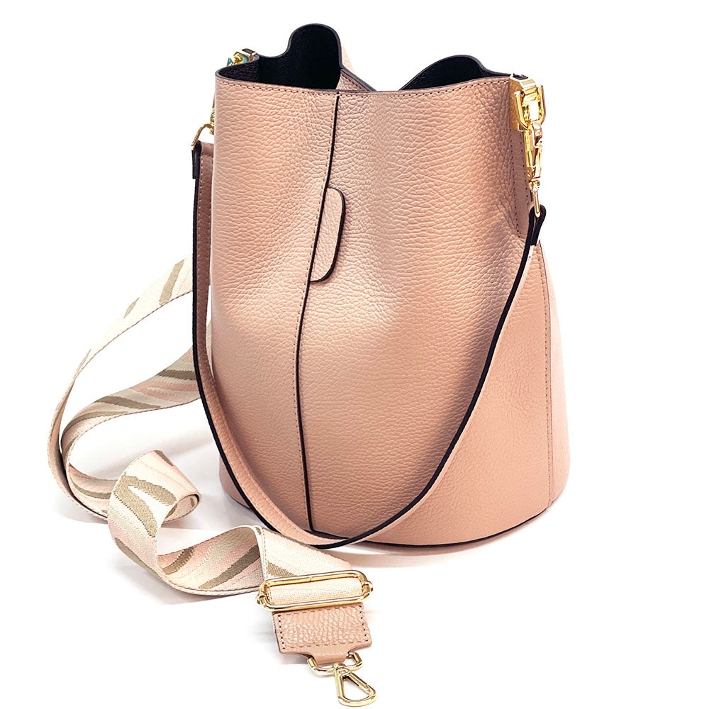 Maddalena GM leather bucket bag