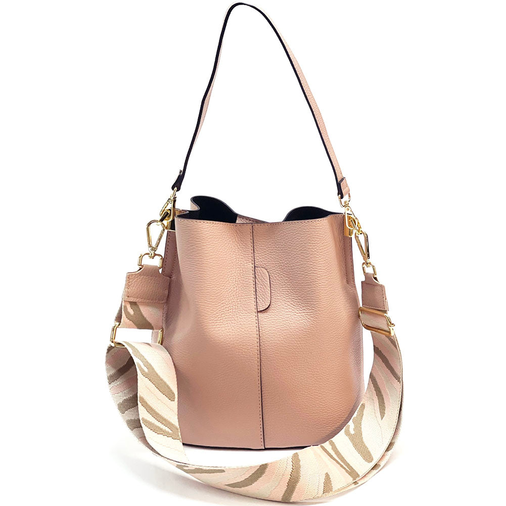 Maddalena GM leather bucket bag