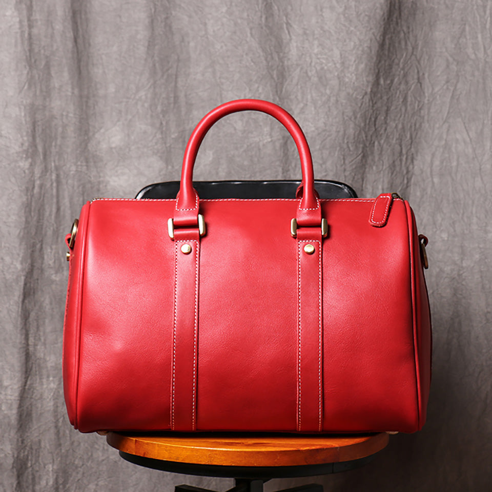 Lorenzo Leather Weekender Duffle Bag