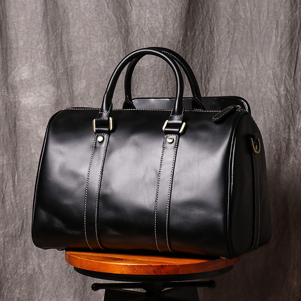 Lorenzo Leather Weekender Duffle Bag