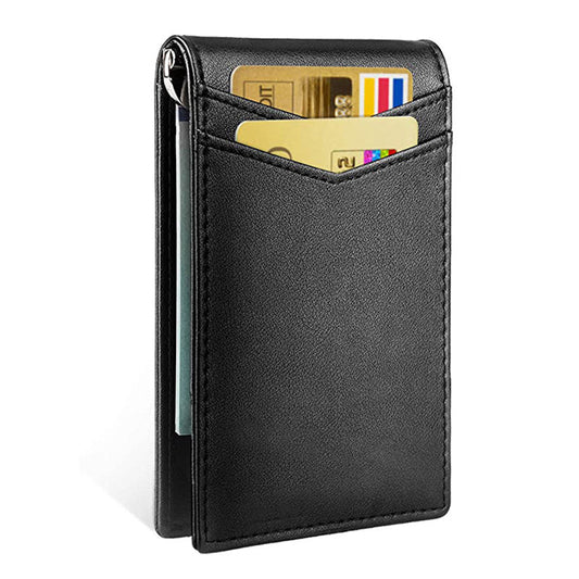 Minimalist Slim Leather Wallet- Front Pocket