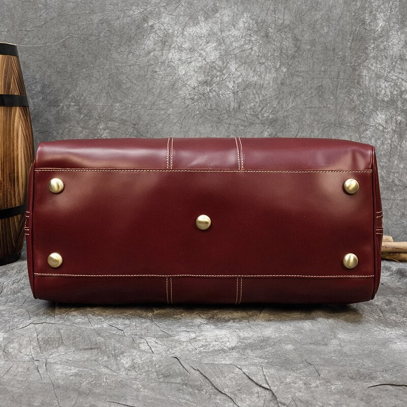 Deluxe Weekender -Leather Travel Duffle Bag