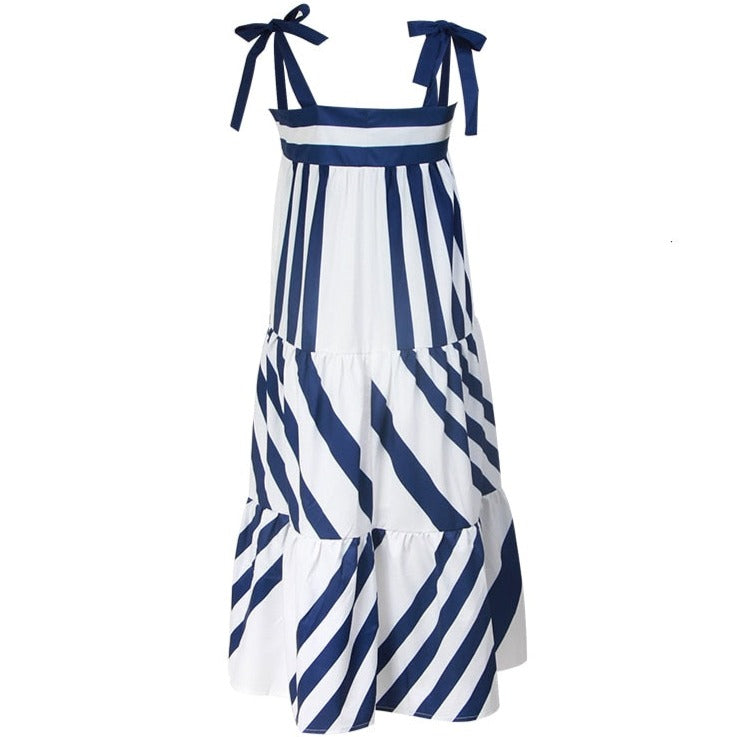 Striped Spaghetti Strap Dress