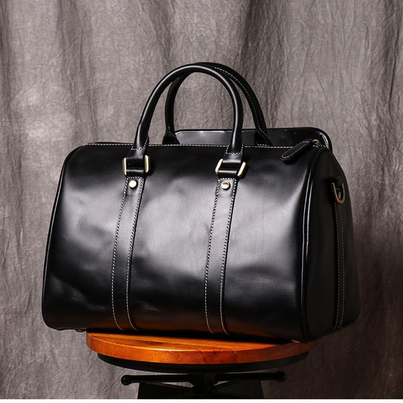 Lorenzo Leather Weekender Duffle Bag