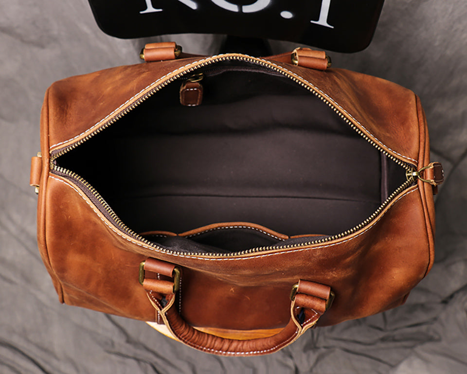 Lorenzo Leather Weekender Duffle Bag