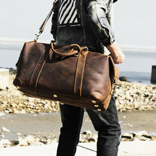 Vintage Voyager - Full Grain Leather Duffle Bag